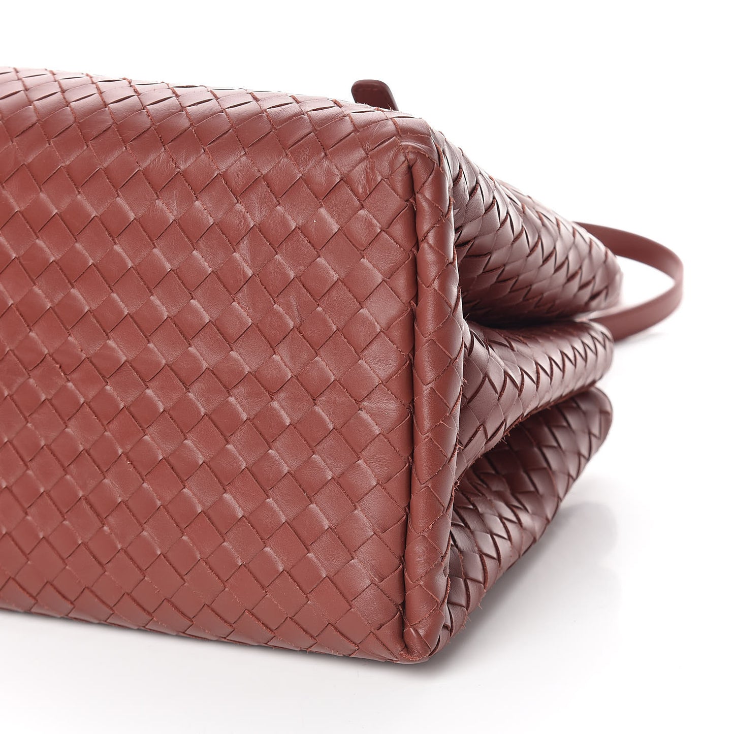Calfskin Leggero Intrecciato Small Roma Brique