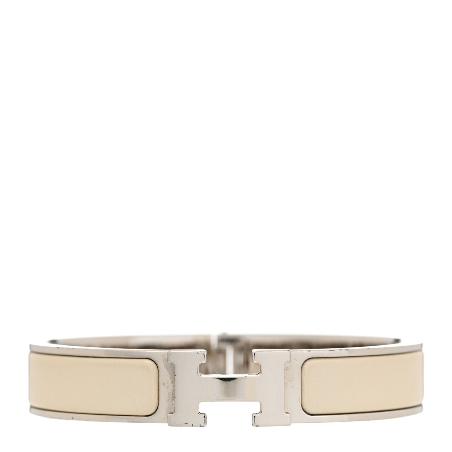 Enamel Narrow Clic Clac H Bracelet PM Craie