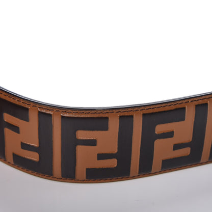 Fendi Calfskin FF 1974 Embossed Mini Strap You Tobacco Black 2 of 5