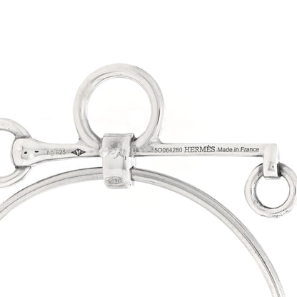 Hermes Sterling Silver Loop Earrings 4 of 4