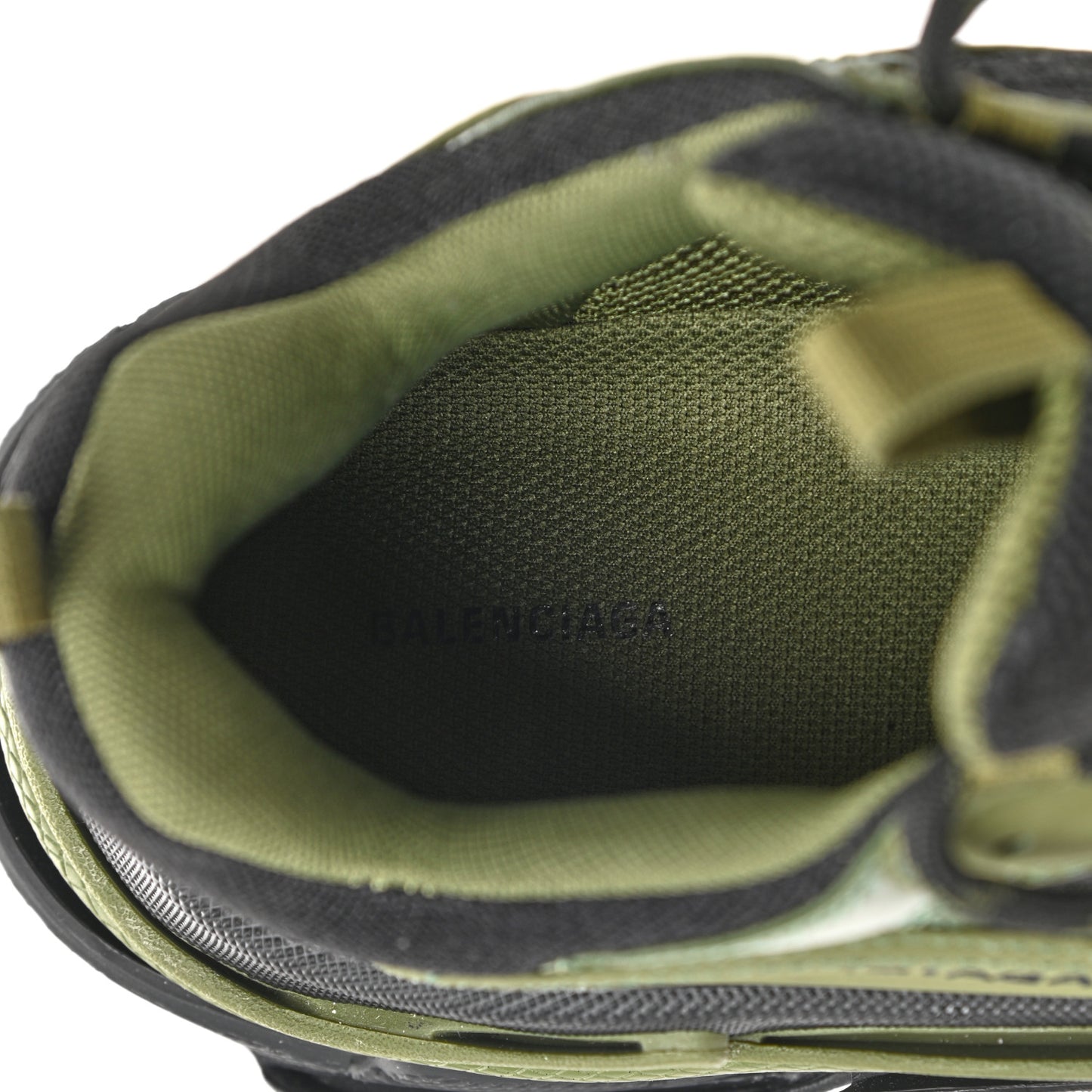 Fabric Mesh Mens Triple S Sneakers 42 Black Kaki