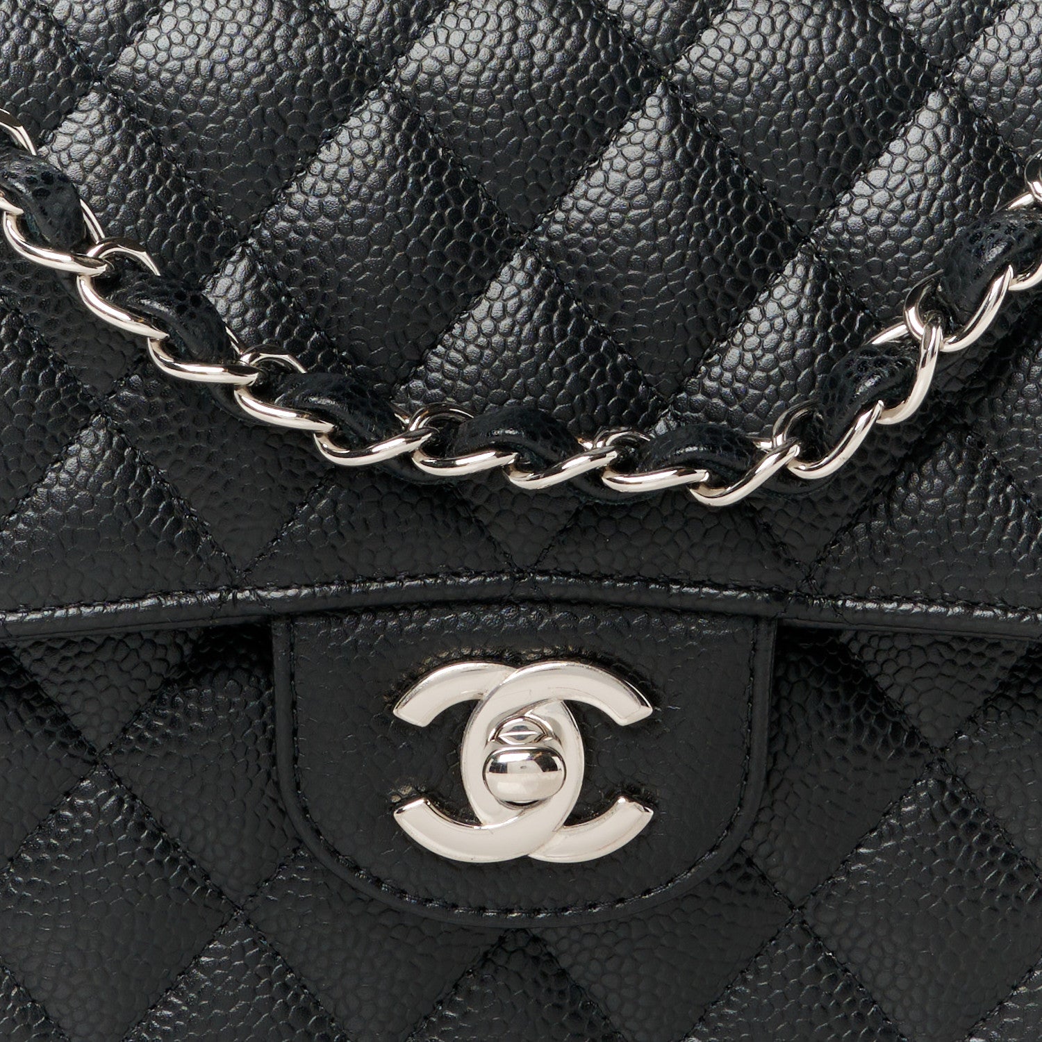 Chanel Caviar Quilted Medium Double Flap Black 9 of 12