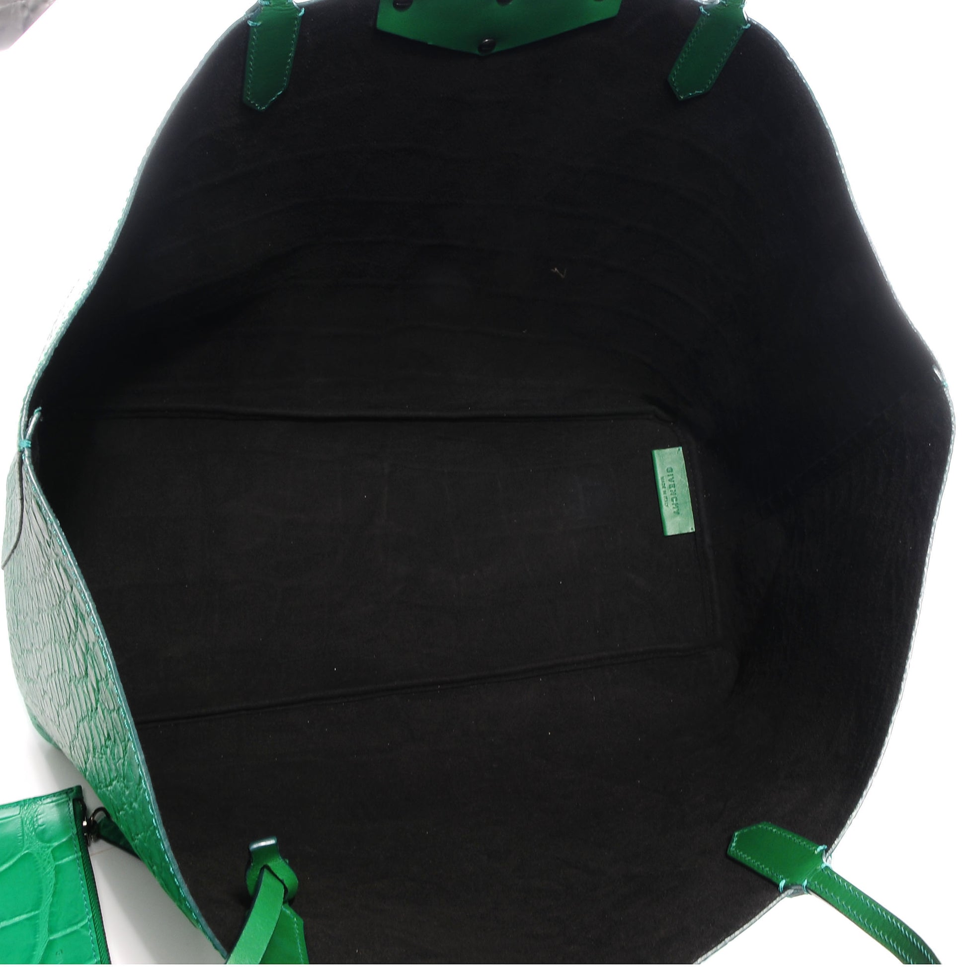 Givenchy Calfskin Crocodile Embossed Large Antigona Tote Emerald 6 of 11