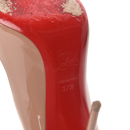 Christian Louboutin Patent Pigalle Follies 100 Pumps 37.5 Nude 6 of 7