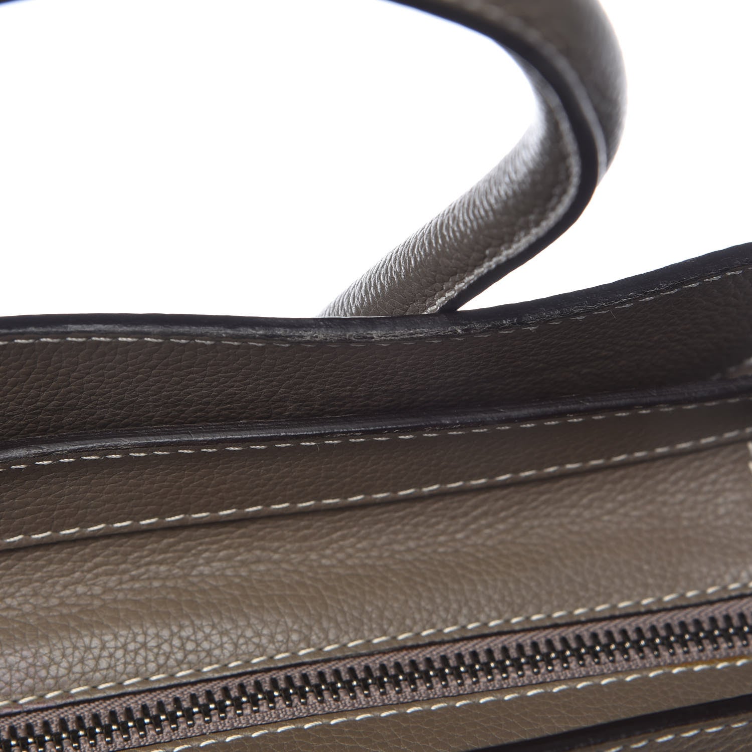 Celine Drummed Calfskin Mini Luggage Souris 18 of 18