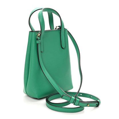 Salvatore Ferragamo Tumbled Calfskin Gancini Mini Bag Smeraldo 3 of 10