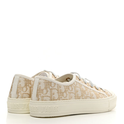 Christian Dior Canvas Oblique Walk'N'Dior Low Top Sneakers 39 Gold 4 of 9