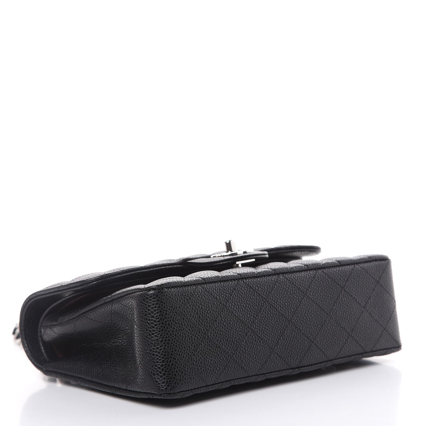 Caviar Quilted Small Double Flap Black