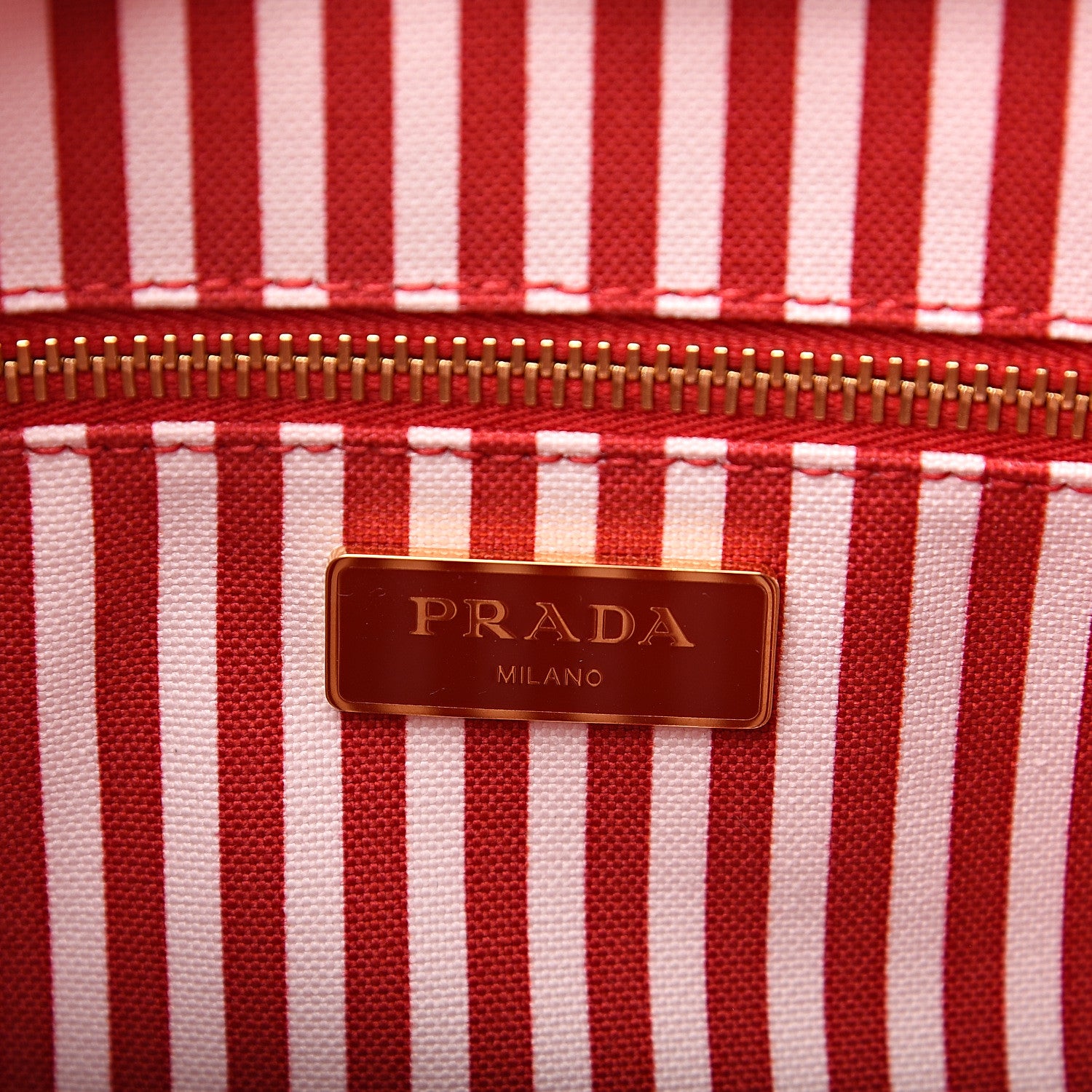 Prada Wicker Canvas Shoulder Bag Naturale Rosso 5 of 7