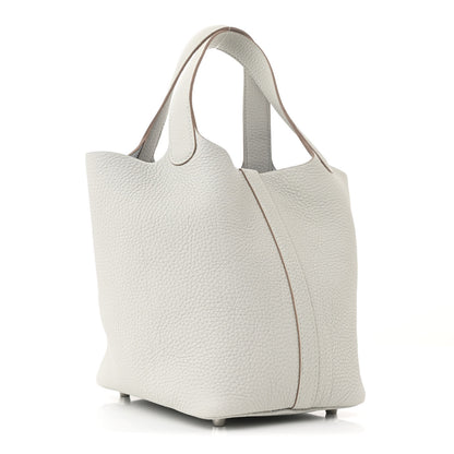Hermes Taurillon Clemence Picotin Lock 18 PM Gris Perle 3 of 11