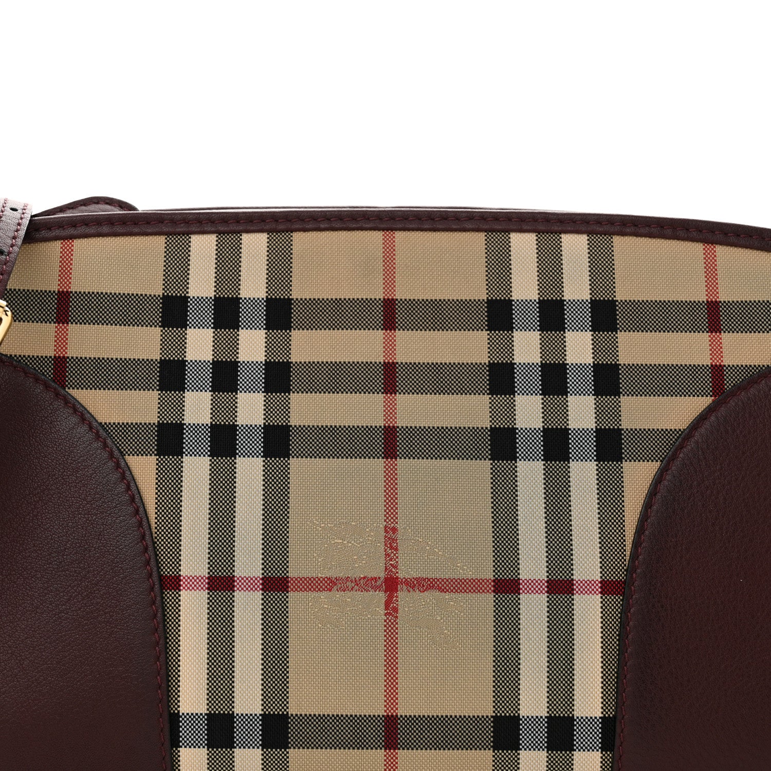 Burberry Horseferry Check Small Chichester Crossbody Clutch Bag Burgundy 7 of 10