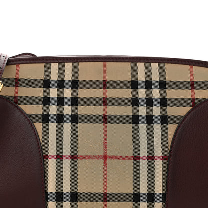 Burberry Horseferry Check Small Chichester Crossbody Clutch Bag Burgundy 7 of 10