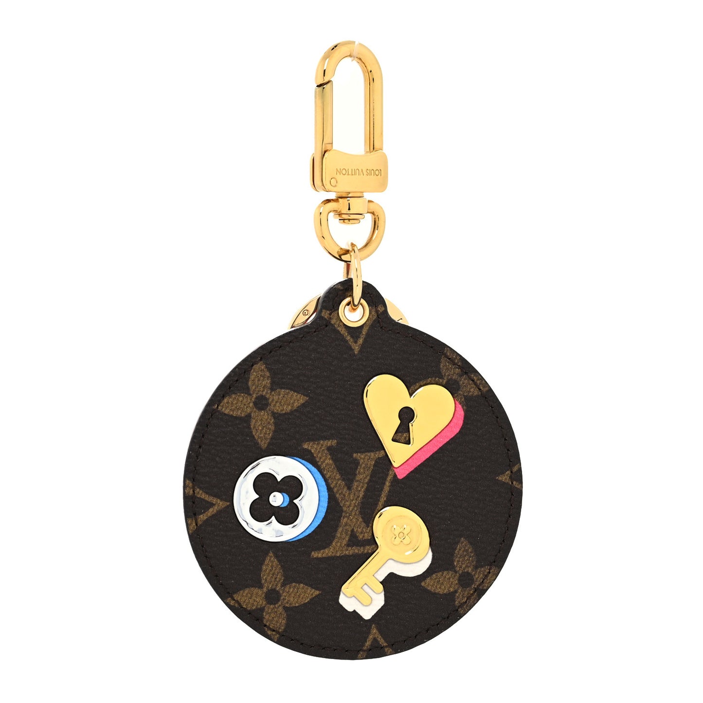 Monogram Love Lock Bag Charm Key Holder