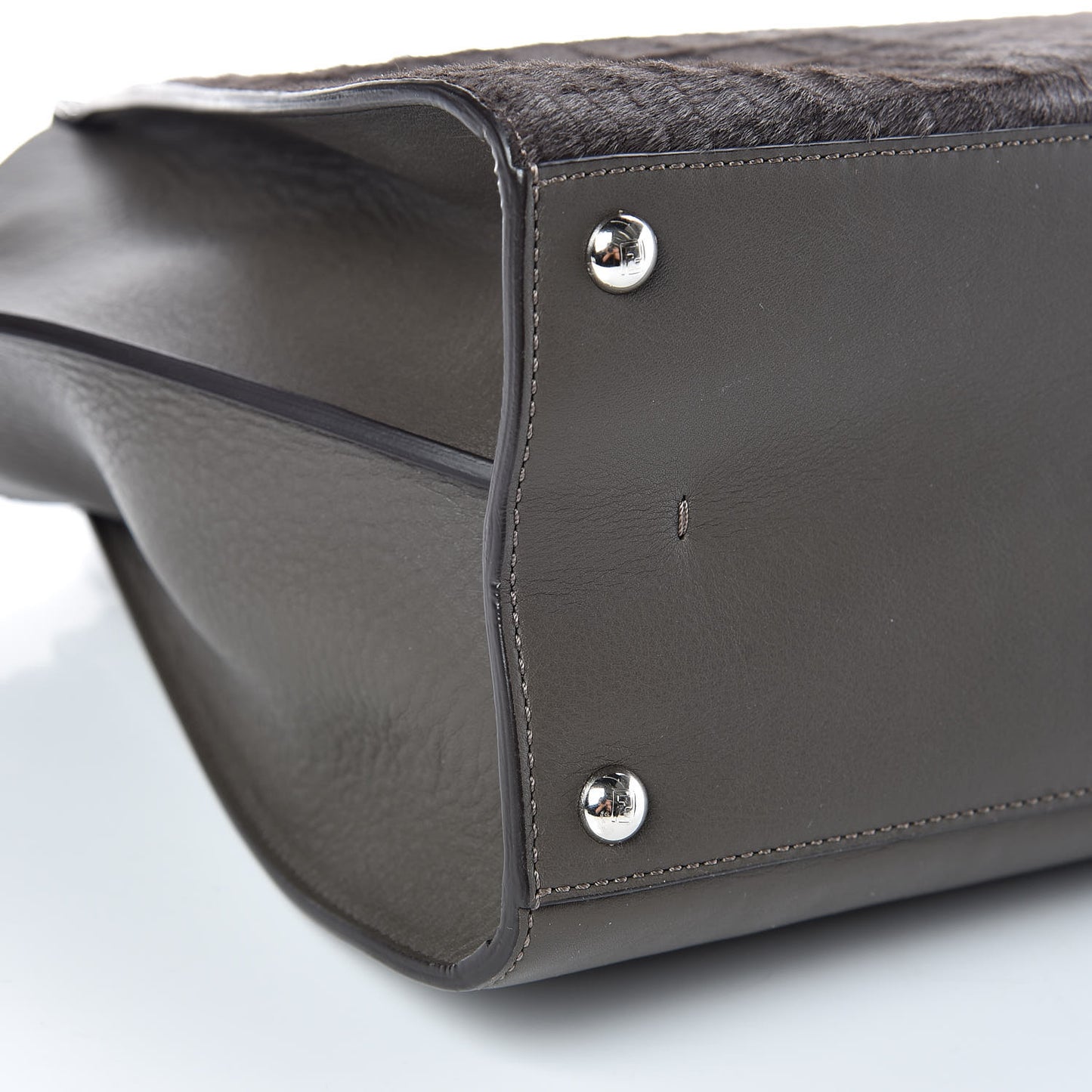Vitello Pelo Flamingo Crocodile Embossed Petite 3Jours Tote Carbone
