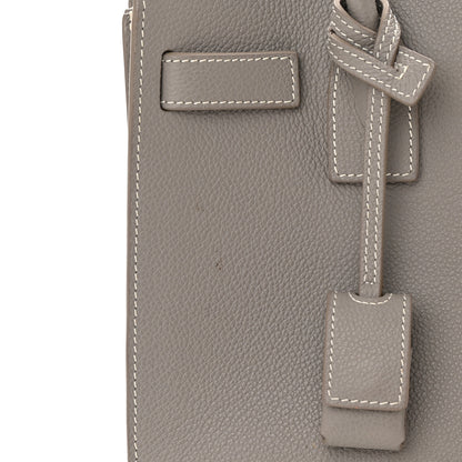 Saint Laurent Grained Calfskin Topstich Baby Sac De Jour Fog 14 of 20