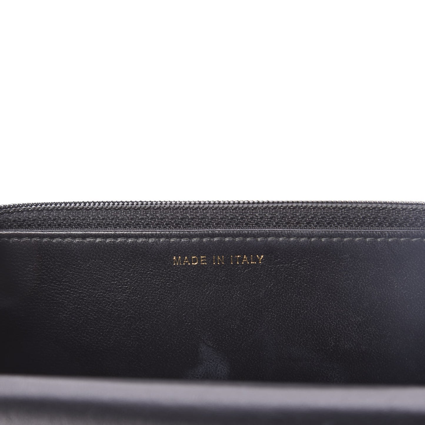 Lambskin Chevron Quilted Tendy CC Wallet On Chain WOC Black