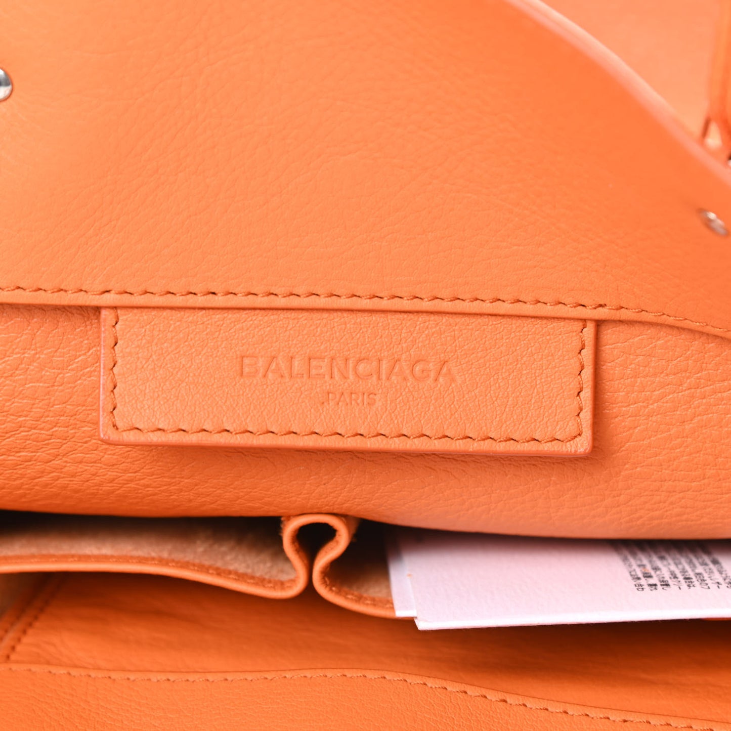 Veau Papier A4 Zip Around Tote Mandarine