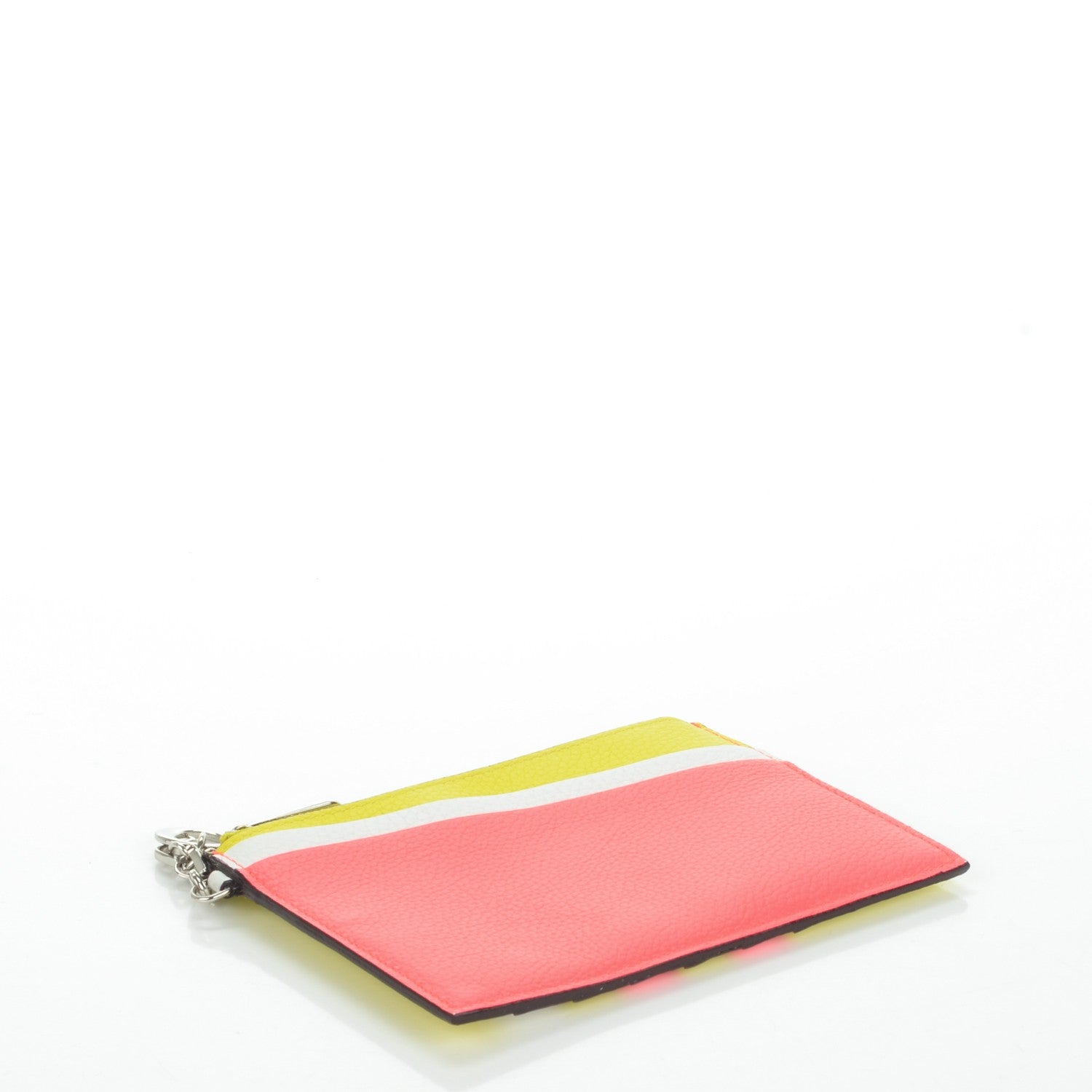 Christian Dior Bullcalf Tri-Color Diorissimo Card Holder Vert Acide 4 of 7
