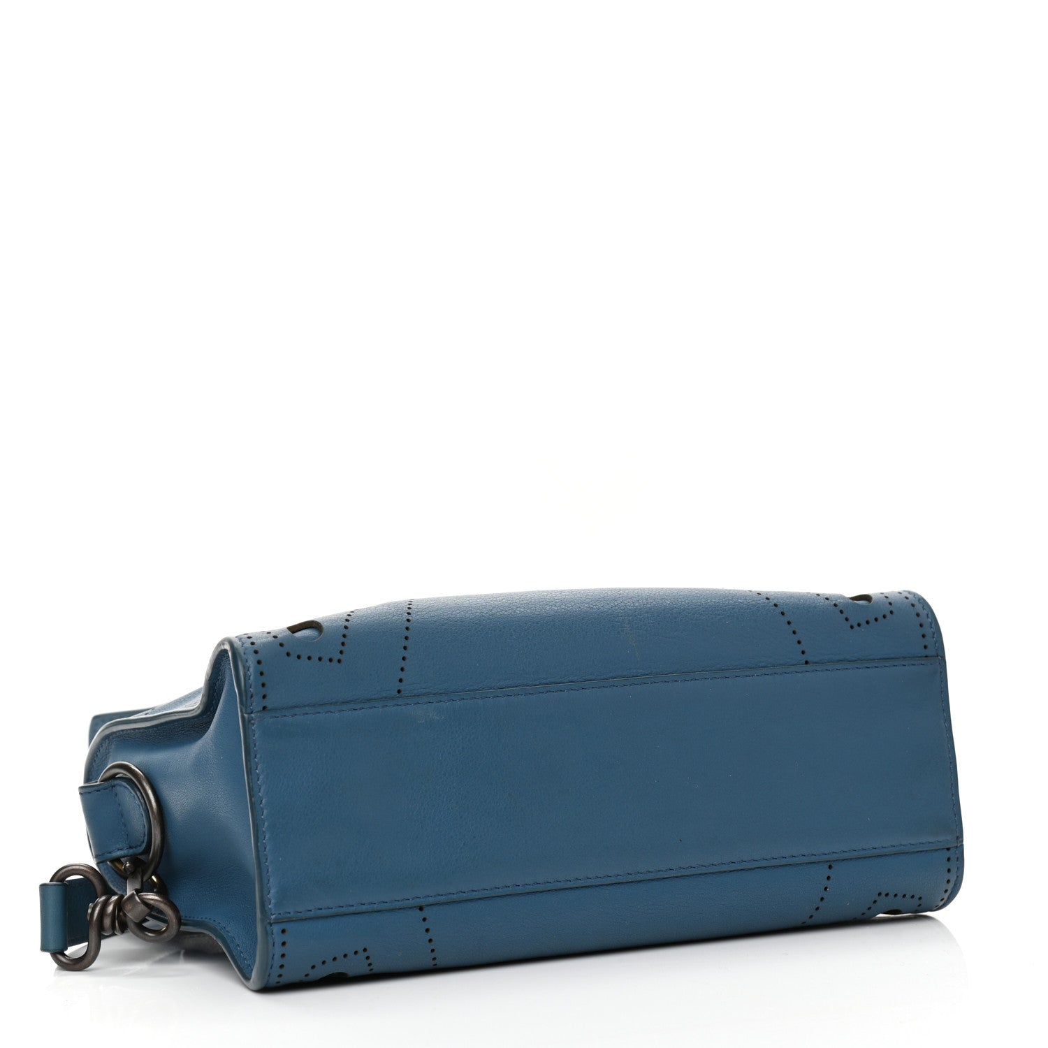 Balenciaga Veau Soyeux Perforated Blackout Hardware Mini City Bleu Canard 5 of 11