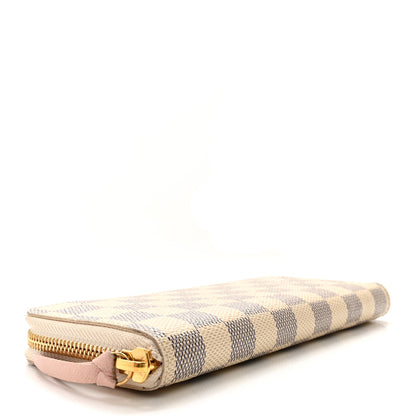Louis Vuitton Damier Azur Clemence Wallet Rose Ballerine 4 of 9