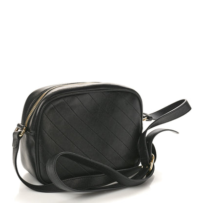 Gucci Sakai Be Green Calfskin Diagonal Stitched Small Blondie Shoulder Bag Black 3 of 9