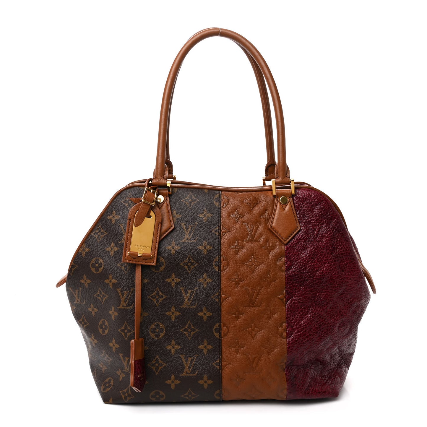 Monogram Stripes Medium Bag Bordeaux