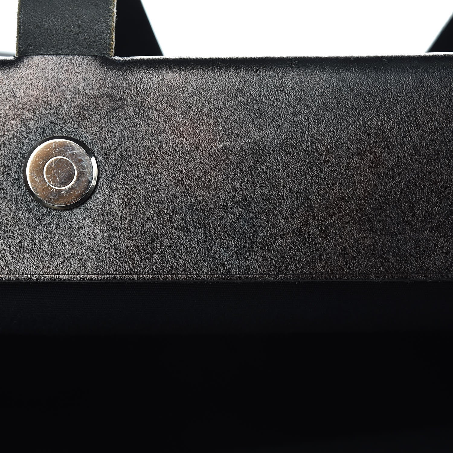 Hermes Toile Vache Hunter Herbag Cabas MM Black 11 of 16