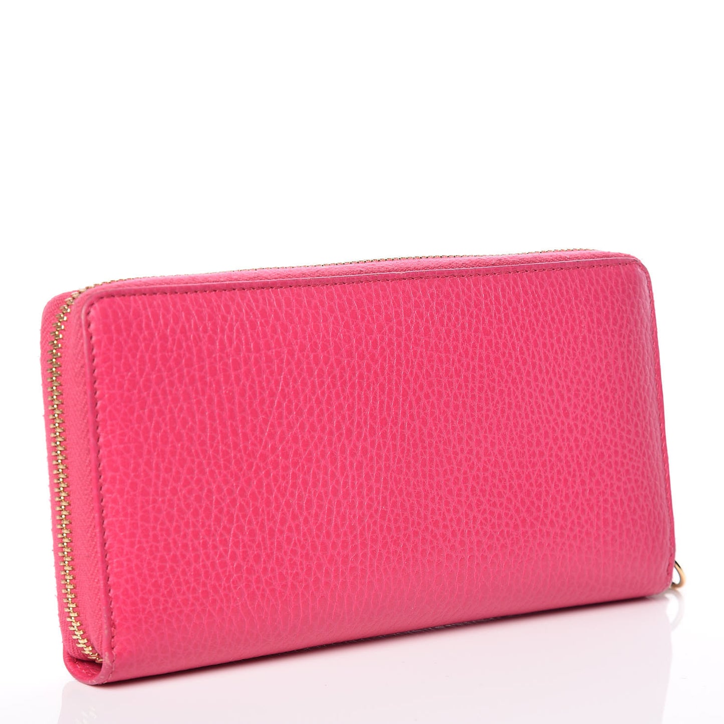 Dollar Calfskin GG Marmont Zip Around Wallet Box Pink