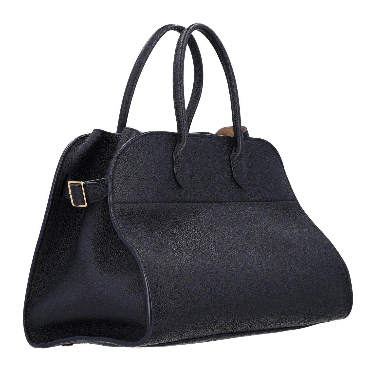 The Row Matte Grained Calfskin Soft Margaux 15 Dark Navy 3 of 9