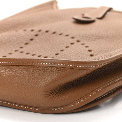 Hermes Taurillon Clemence Evelyne III PM Gold 10 of 10