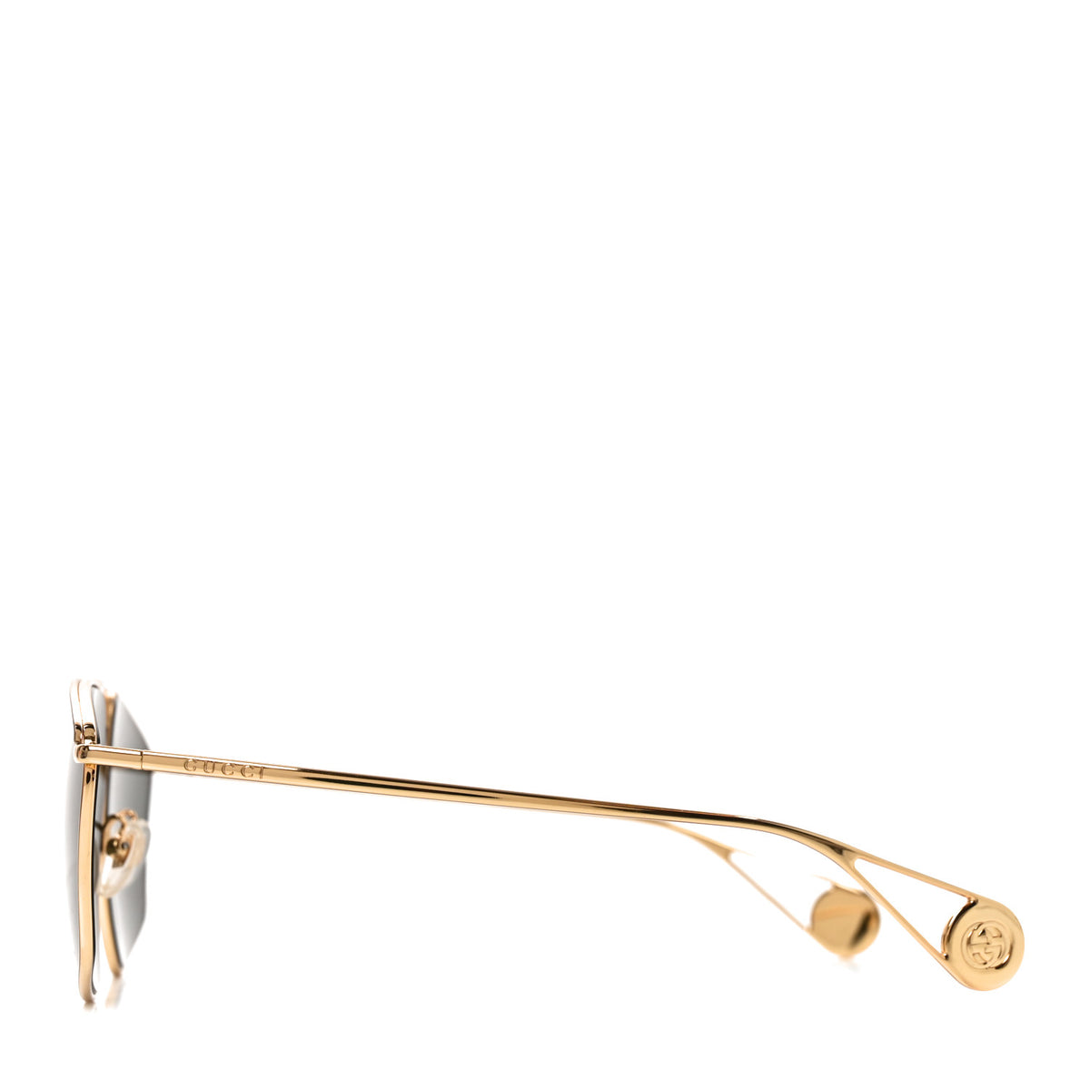Square Frame GG0437SA Sunglasses Gold
