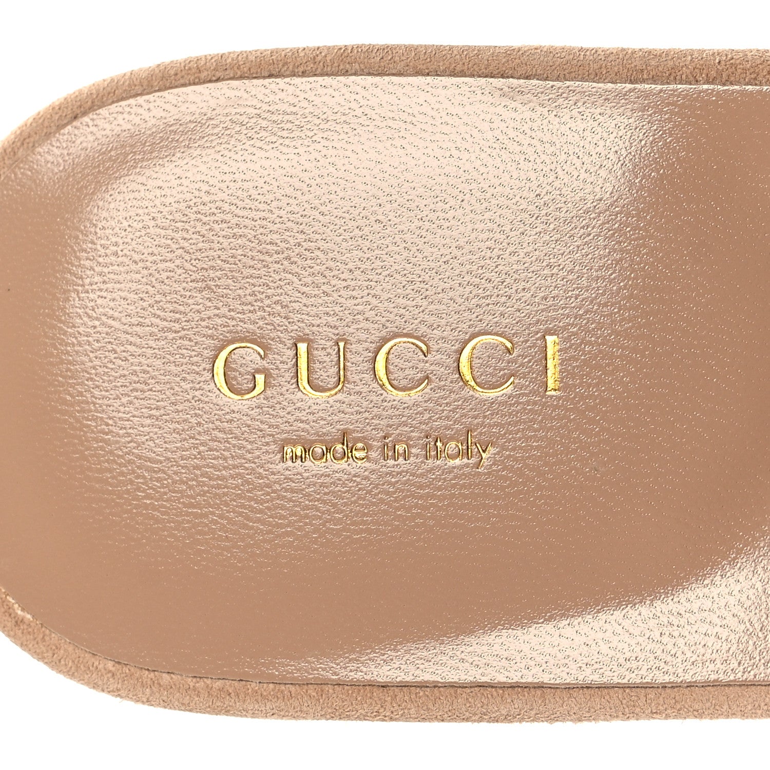 Gucci Kid Scamosciato Interlocking G Cut Out Slide Sandals 36.5 Pale Green 7 of 8