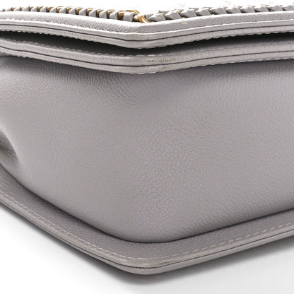 Chanel Caviar Quilted Chain Around Medium Boy Flap Grey 9 of 12