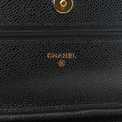 Chanel Caviar Quilted Wallet On Chain WOC Black 6 of 12