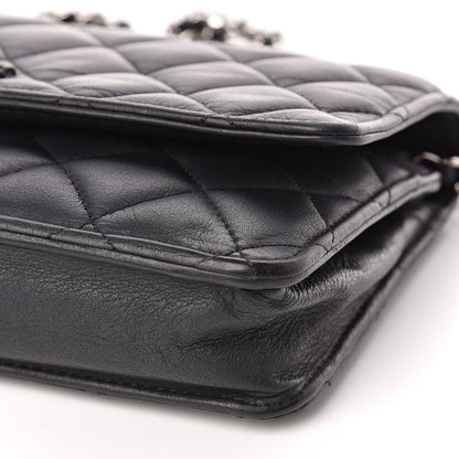 Chanel Calfskin Quilted Wallet On Chain WOC So Black 10 of 12