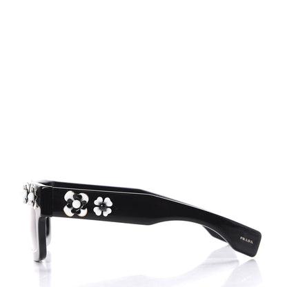 Prada Acetate Flower Poeme Sunglasses SPR25P Black 2 of 6
