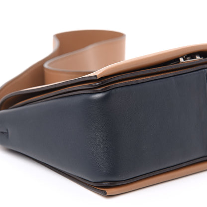 Celine Shiny Smooth Calfskin Medium Frame Shoulder Bag Tan Black 8 of 9