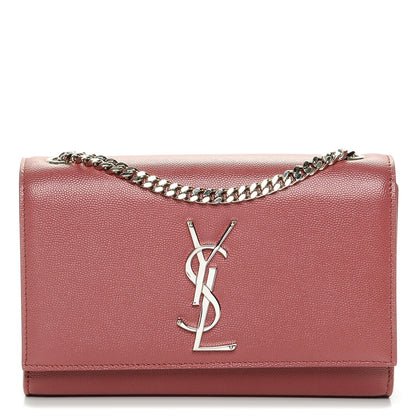 Saint Laurent Grain De Poudre Small Classic Monogram Kate Satchel Mystic Rose 1 of 6