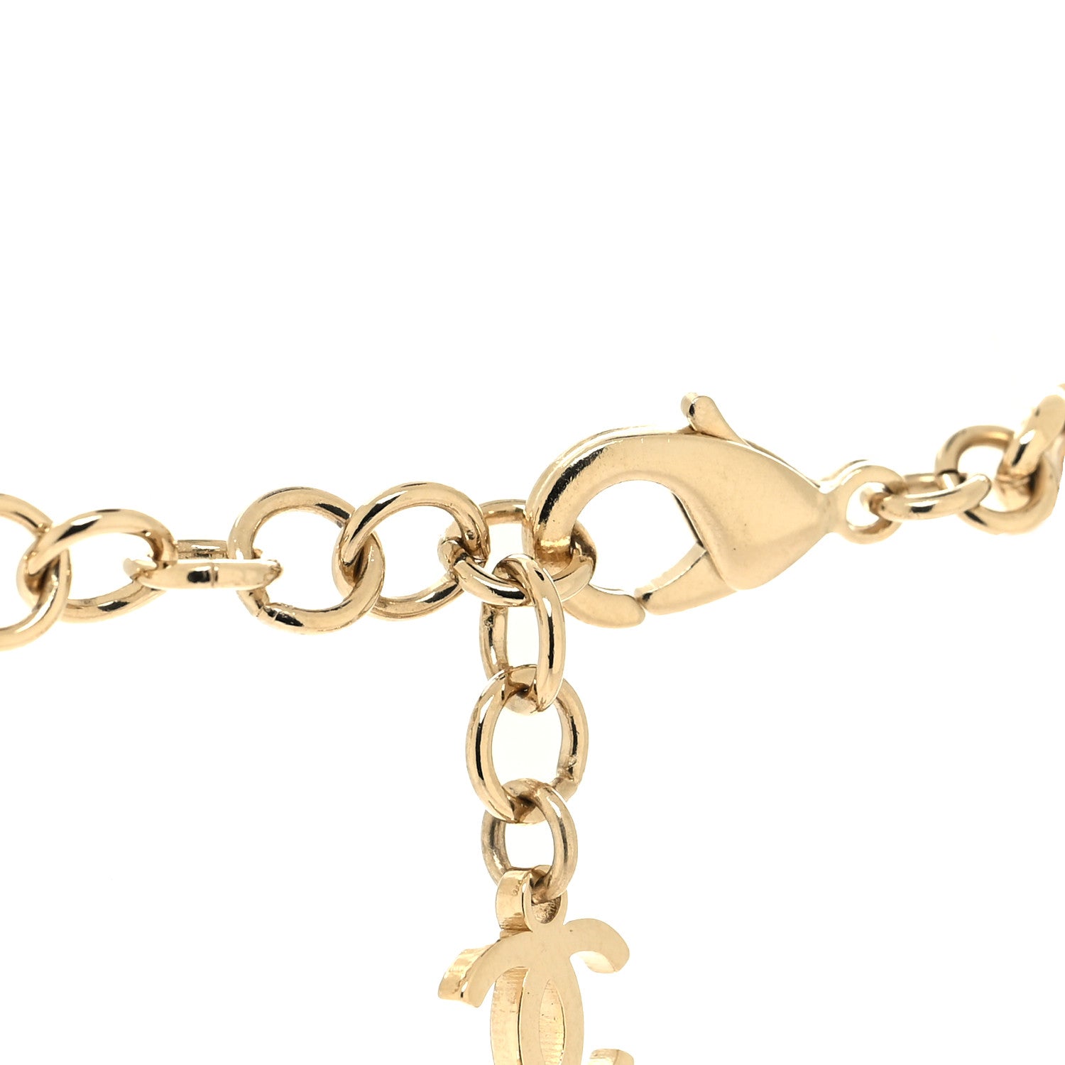 Chanel Crystal Logo Heart Choker Gold 4 of 6
