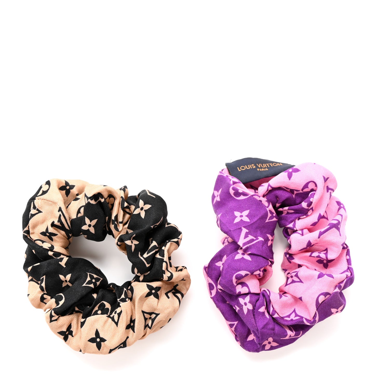 Silk Vuittamins Scrunchies Set Multicolor