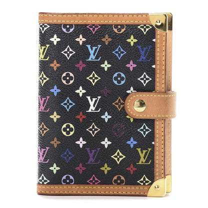 Louis Vuitton Monogram Multicolor Small Ring Agenda Cover Black 1 of 11