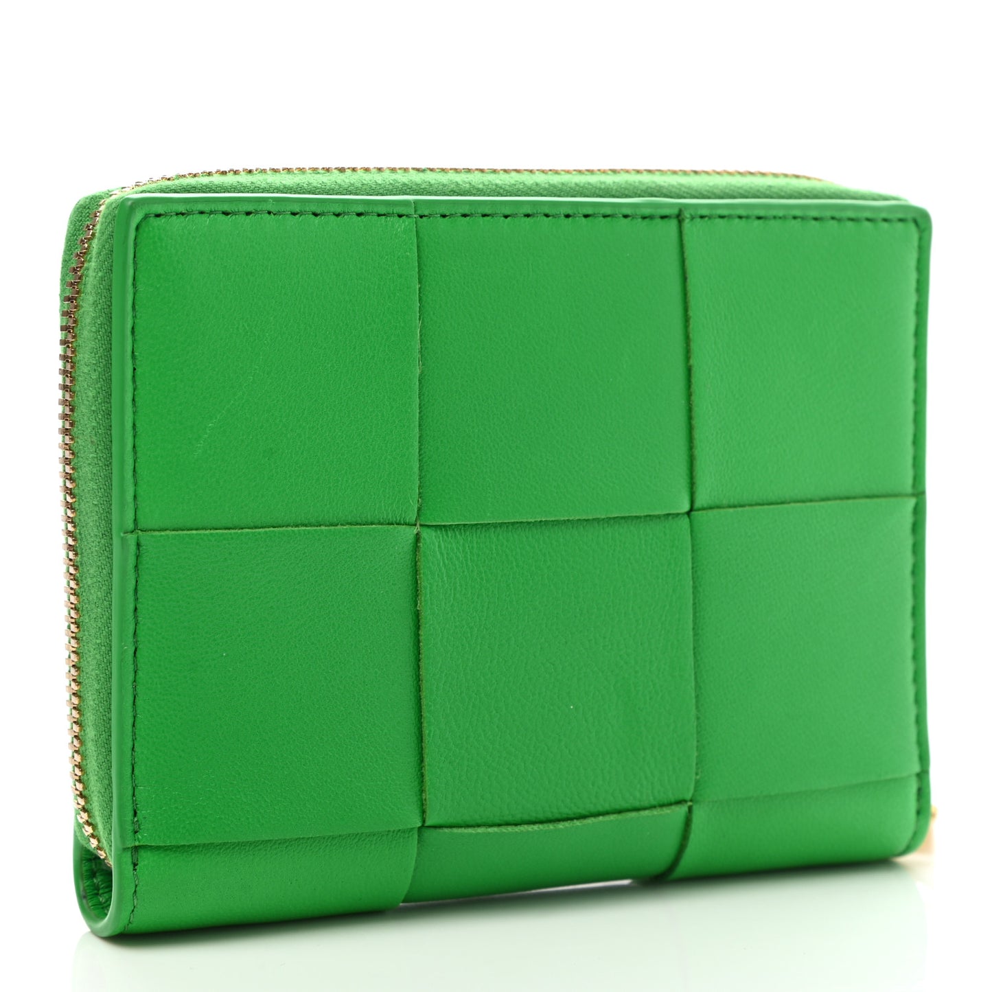 Nappa Maxi Intrecciato Zip Wallet Parakeet