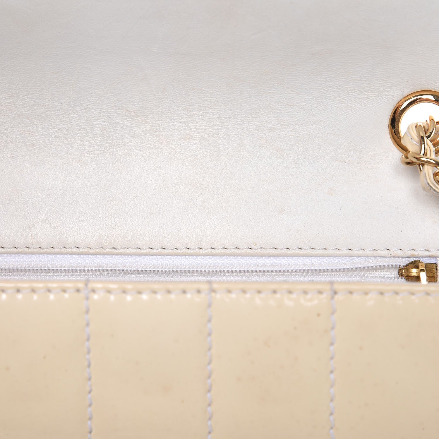 Chanel Patent Small Chocolate Bar Flap White 8 of 23