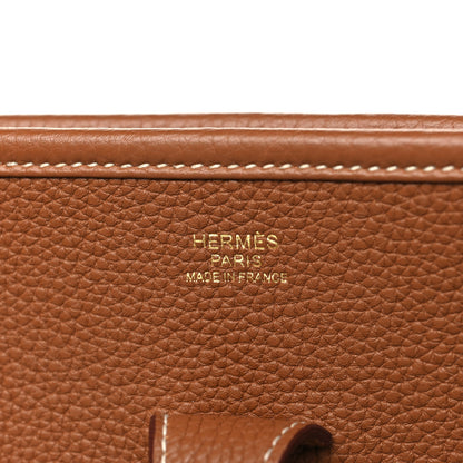 Hermes Taurillon Clemence Evelyne III PM Gold 6 of 10