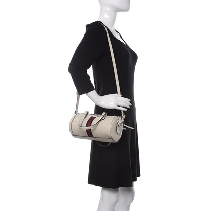 Gucci Textured Calfskin Ophidia Boston Bag Mystic White 2 of 10