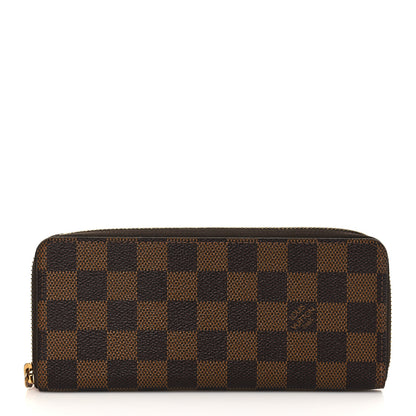 Louis Vuitton Damier Ebene Clemence Wallet Rose Ballerine 1 of 6