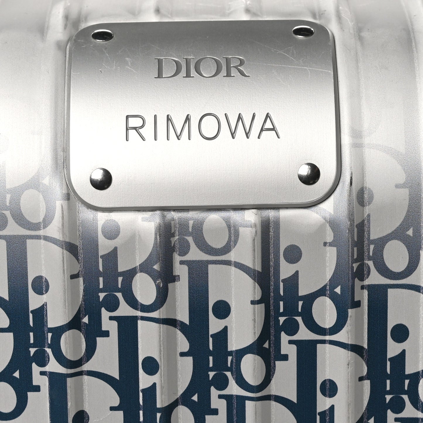 X RIMOWA Aluminum Gradient Carry On Luggage Blue Multi