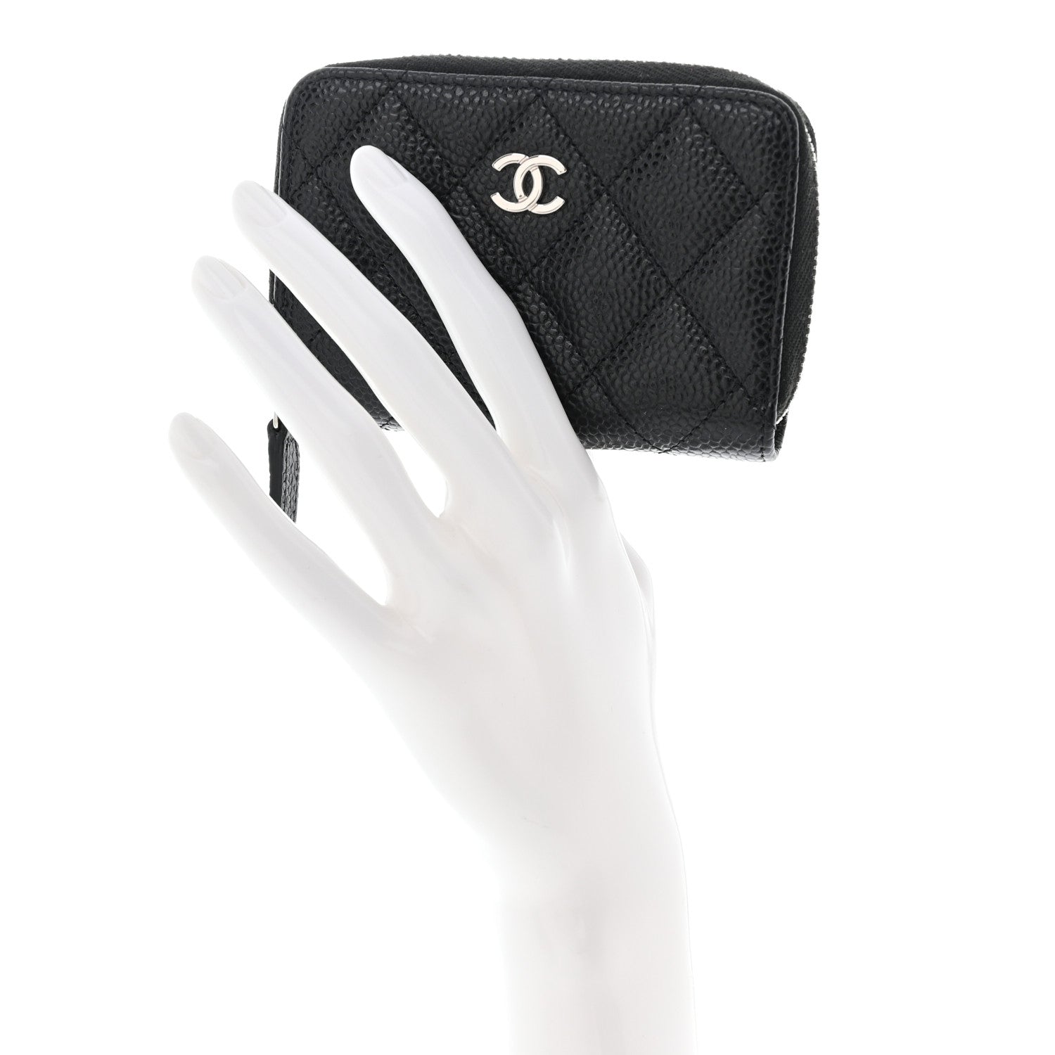 Chanel Caviar Quilted Classic Zipped Coin Purse Black 2 of 9