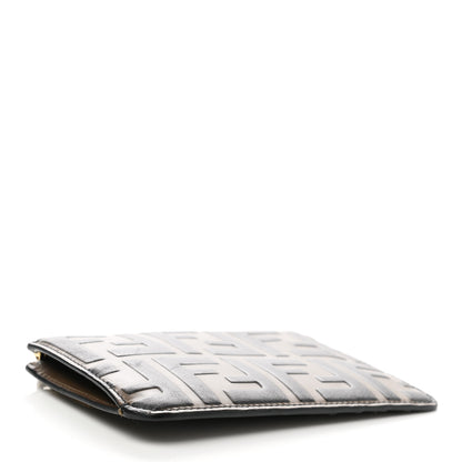 Fendi Vitello Soft F is Fendi Bi-Color FF 1974 Embossed Key Case Pouch Maya Black 5 of 8