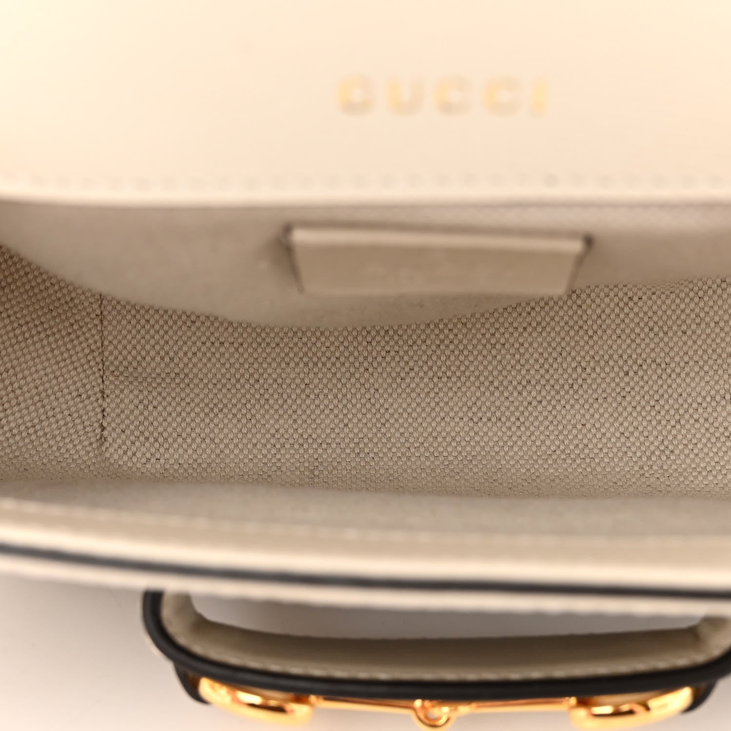 Gucci GG Supreme Monogram Web Mini Horsebit 1955 Shoulder Bag Beige Mystic White 5 of 10